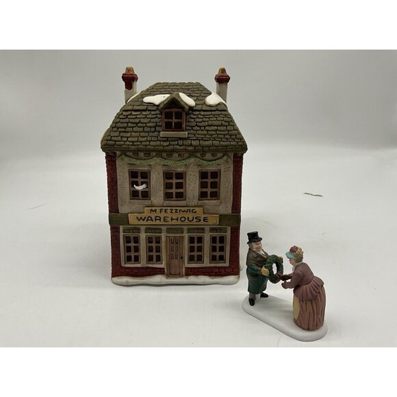 Department 56 Dickens' Village "Fezziwigg's Warehouse" Porcelain Christmas House - Picture 7 of 14